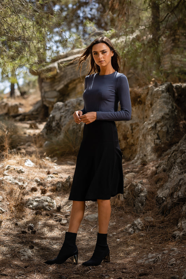 Daniella Faye Black Stretch Kiki Skirt