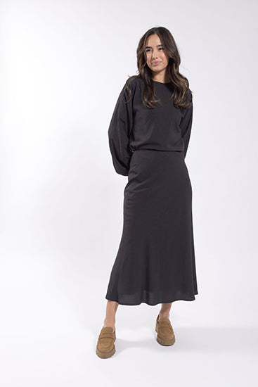 Maple Cliff Black A line Skirt BL106