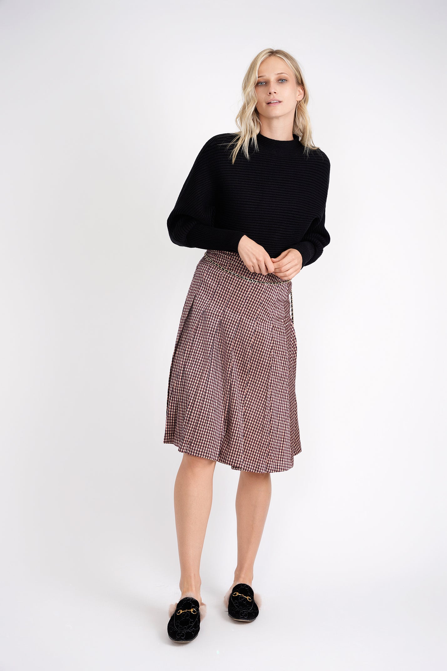 Ginger Checked Print Skirt DW3PT6246
