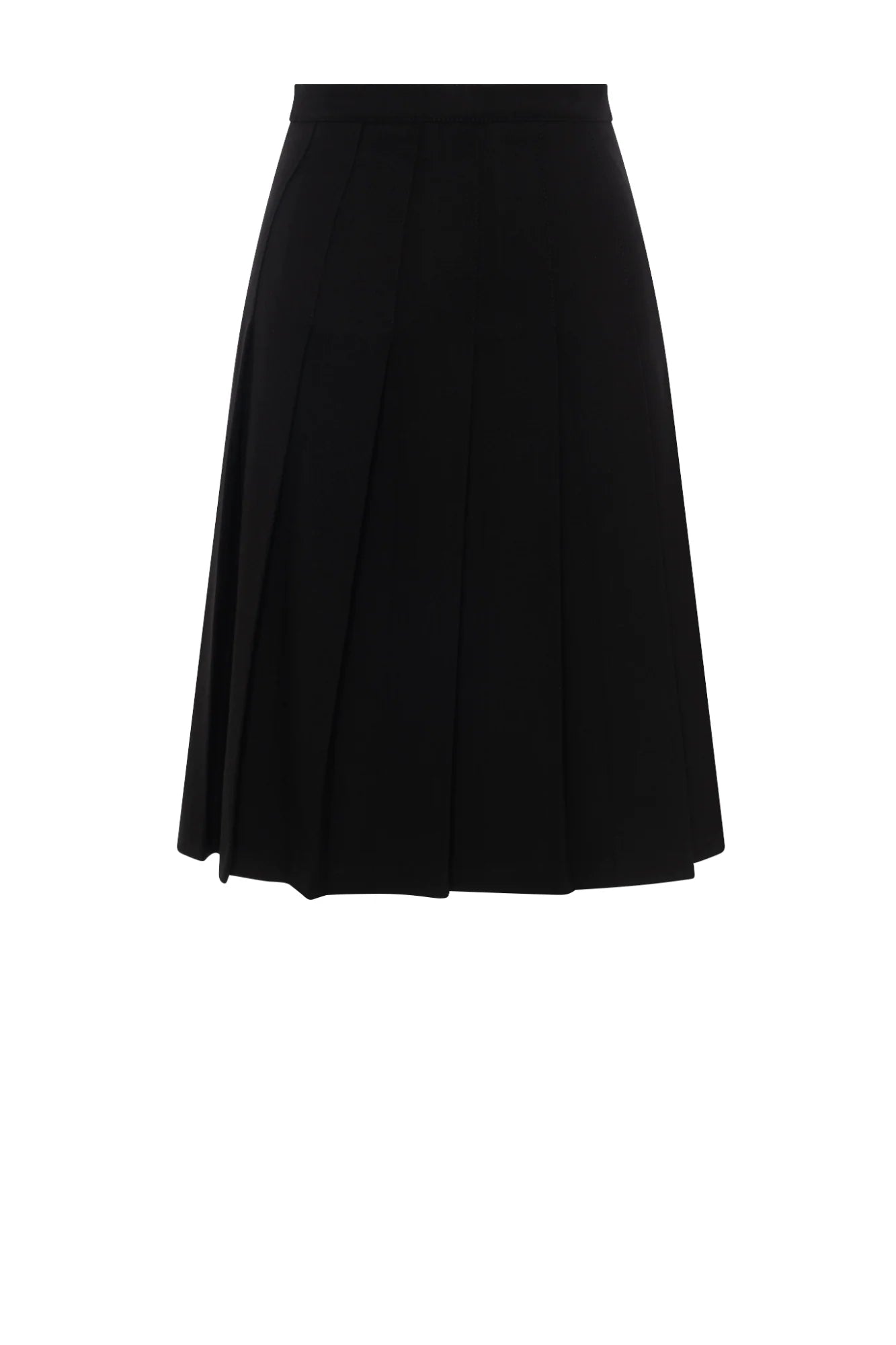 Noni Black Knife Pleated Midi Skirt DW5YT3752M