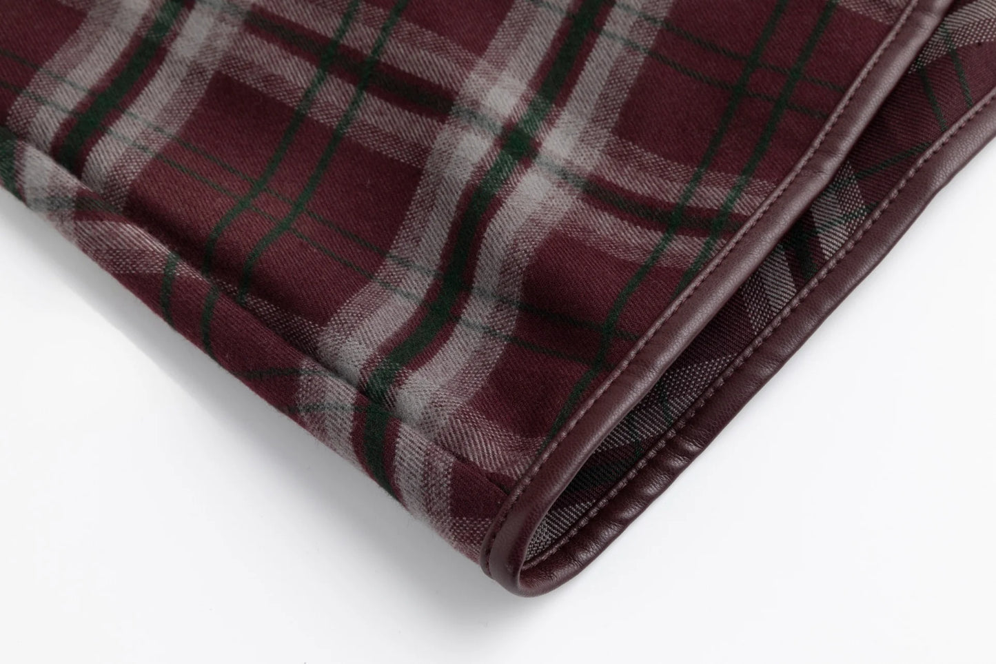 Harper Burgundy Plaid Skirt WW5027S-A