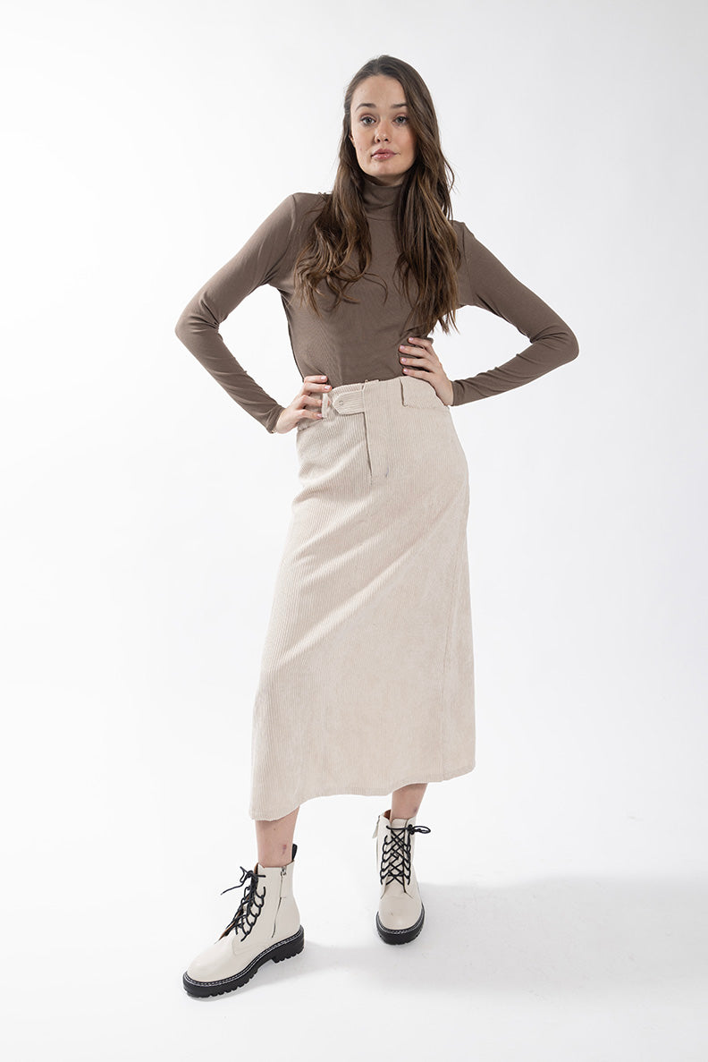 Monn Mocha Ribbed Turtleneck 338M