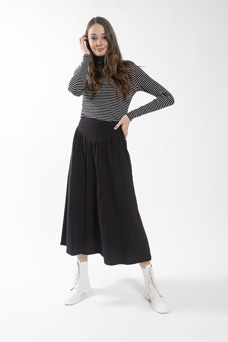 Monn Black Striped Turtleneck 339B