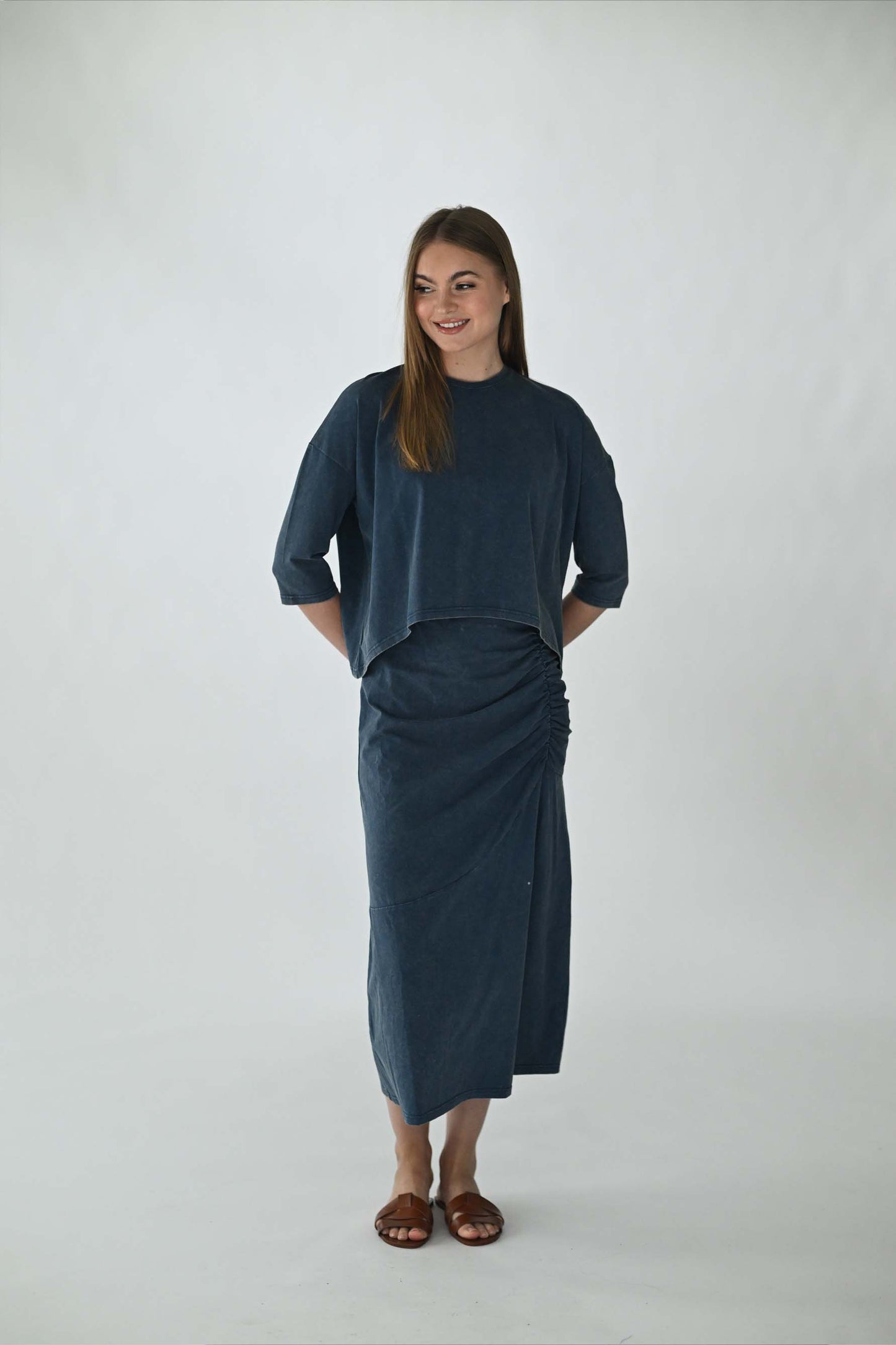 Monn Denim Oversized Crop Tee M379D