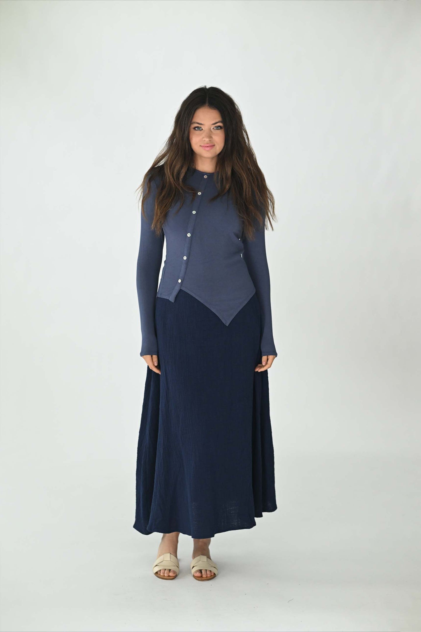 Monn Midnight Diagonal Placket Tee M412M