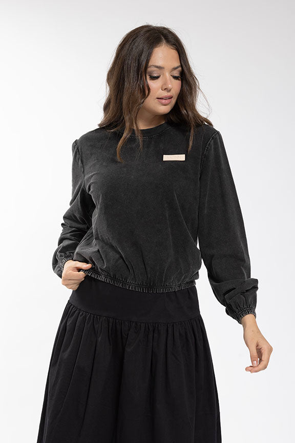 Monn Black Hem Tee M484B