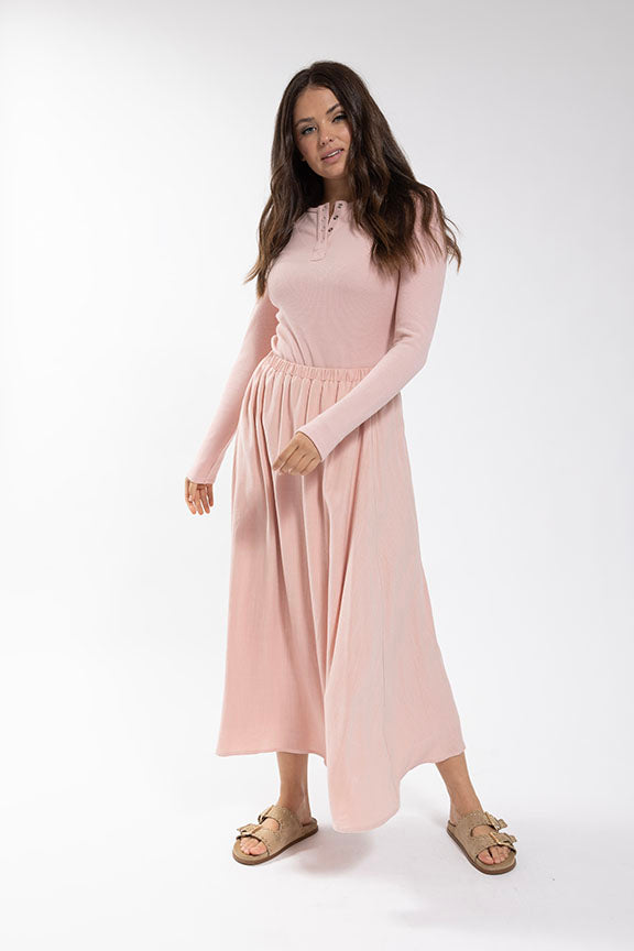 Maple Cliff Pink Linen Circle Skirt MC5729P