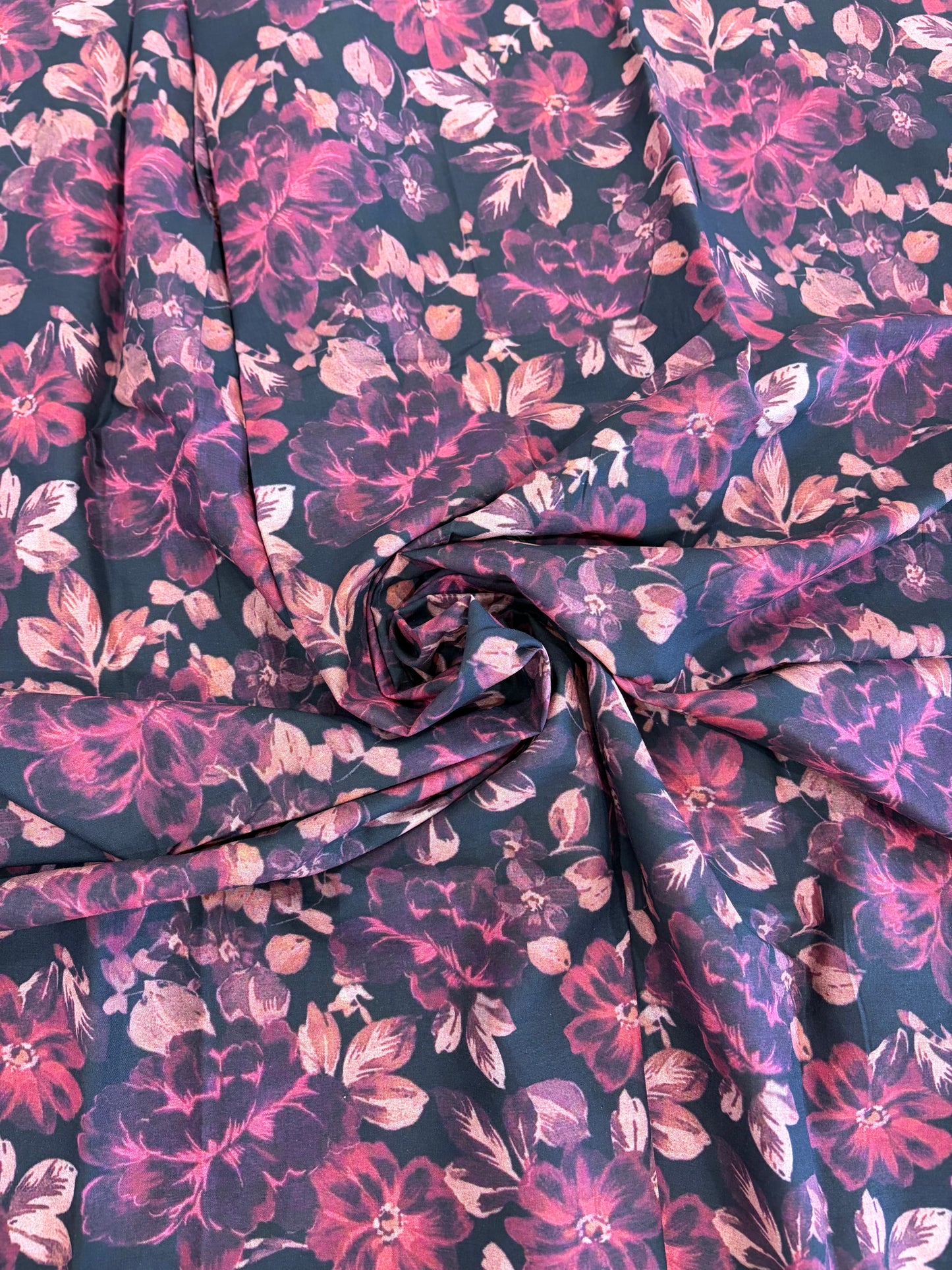 Inkd Merlot Floral Printed Mockneck IN101A