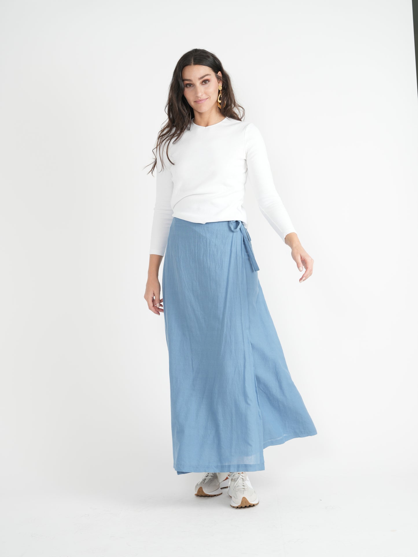 Red Myth Light Denim Gauze Wrap Maxi SB3CM8350SL2