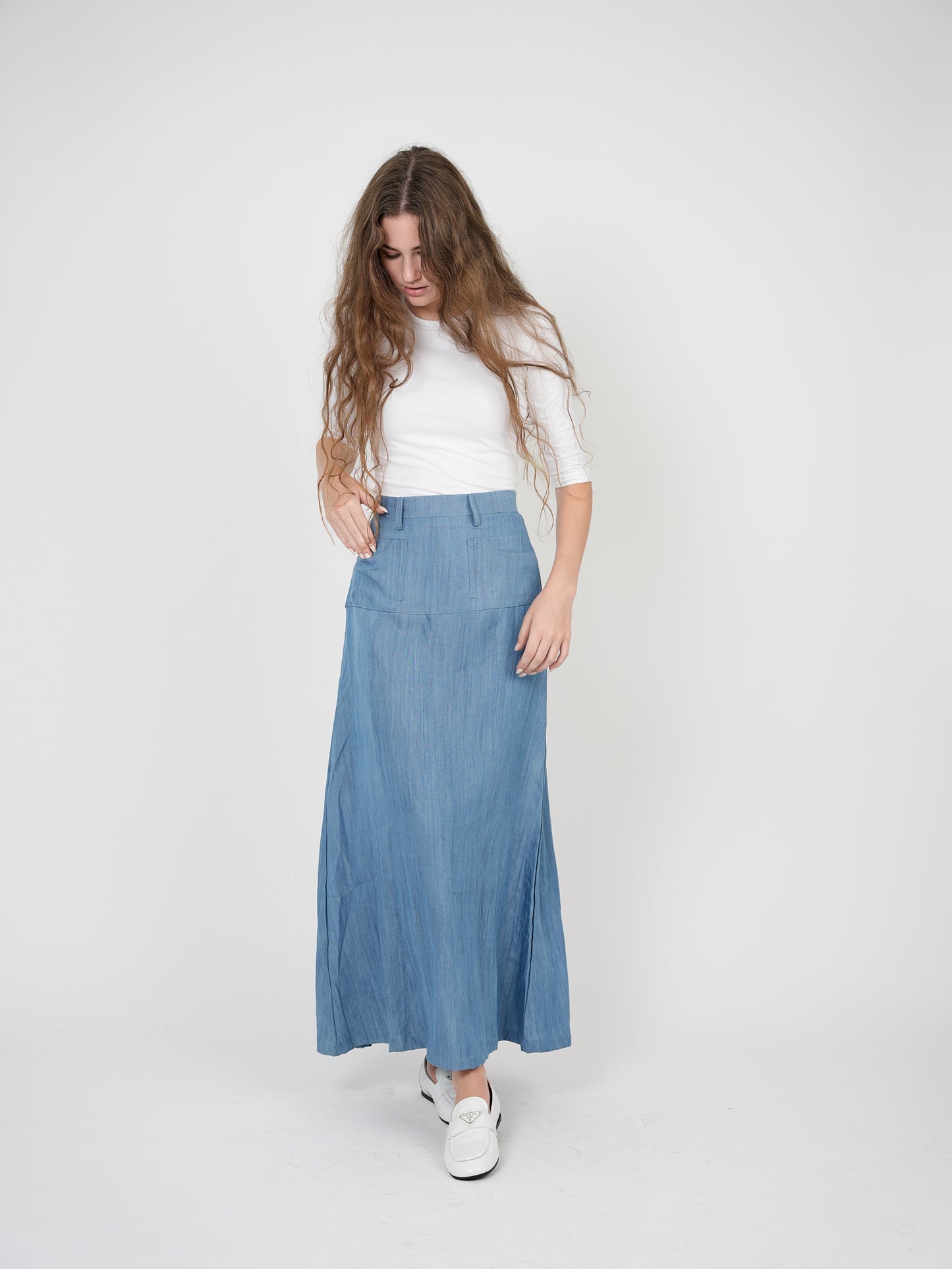 Spades Light Denim Maxi Skirt SB3CM8389SL