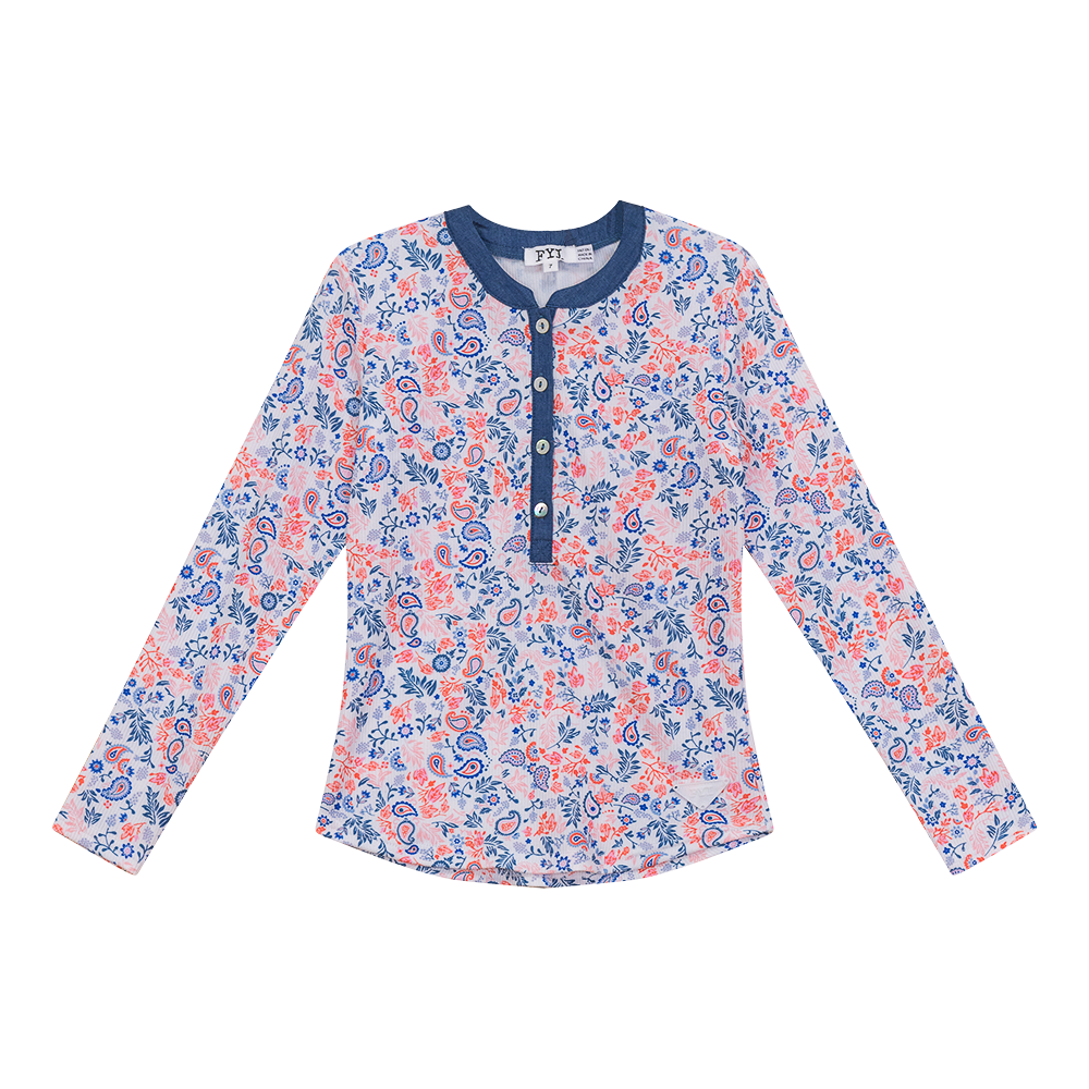 FYI Denim Top With Trim SB4CP5075