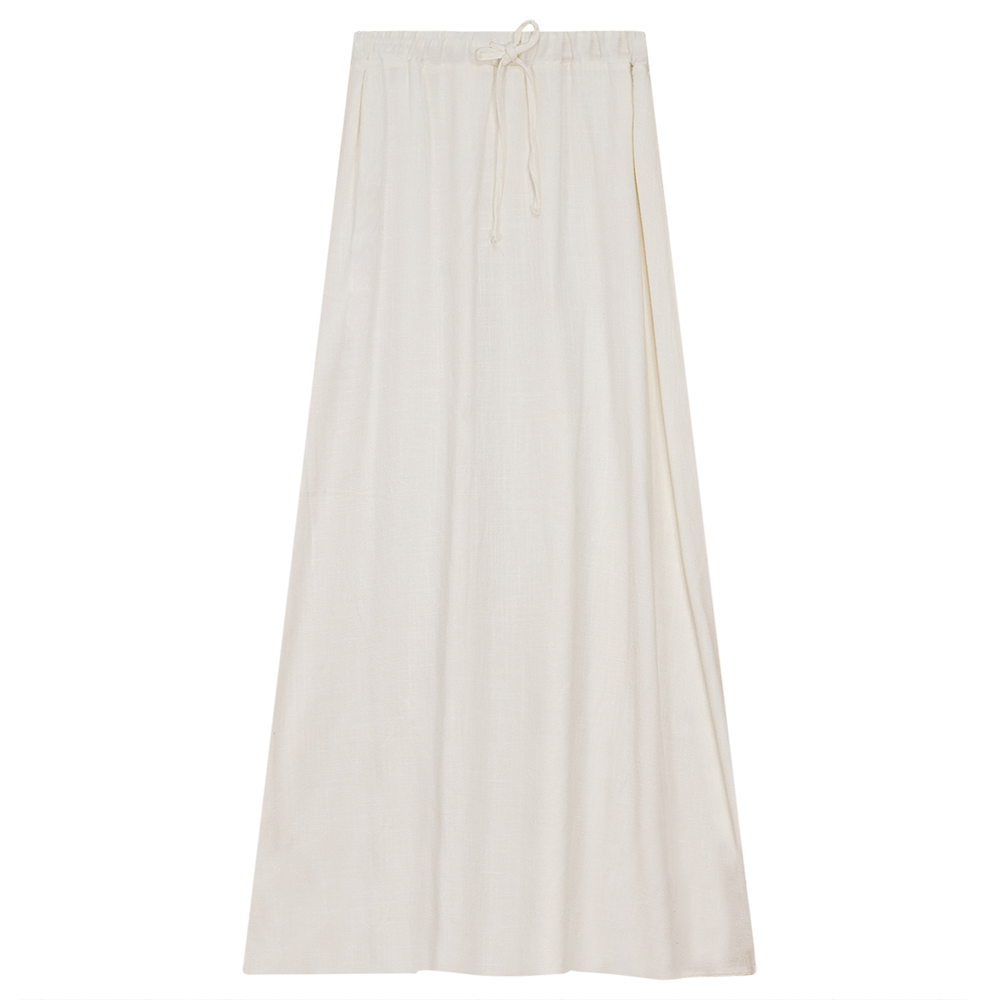 Unclear White Sheered Long Skirt SB4CYT2088S