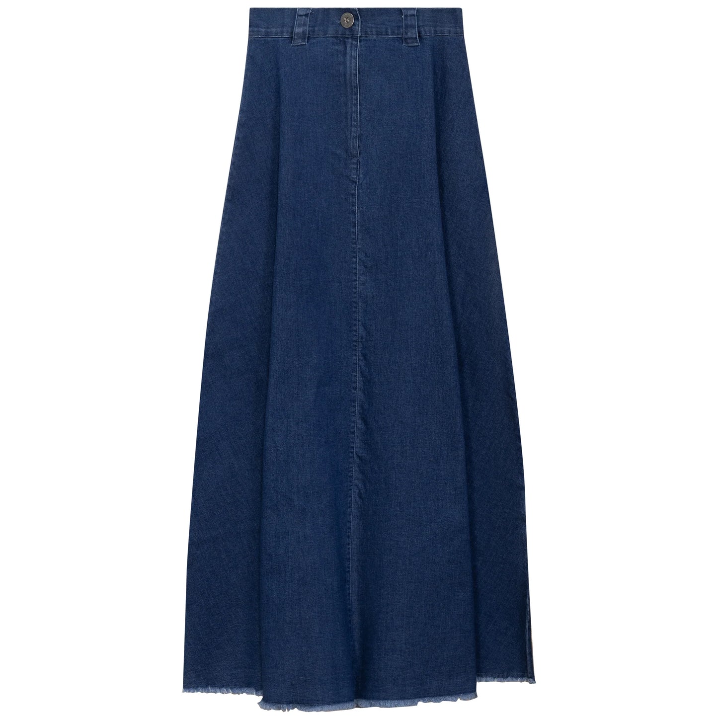 Faves Dark Denim Wash A Line Fringe Skirt SB6CM1255SL