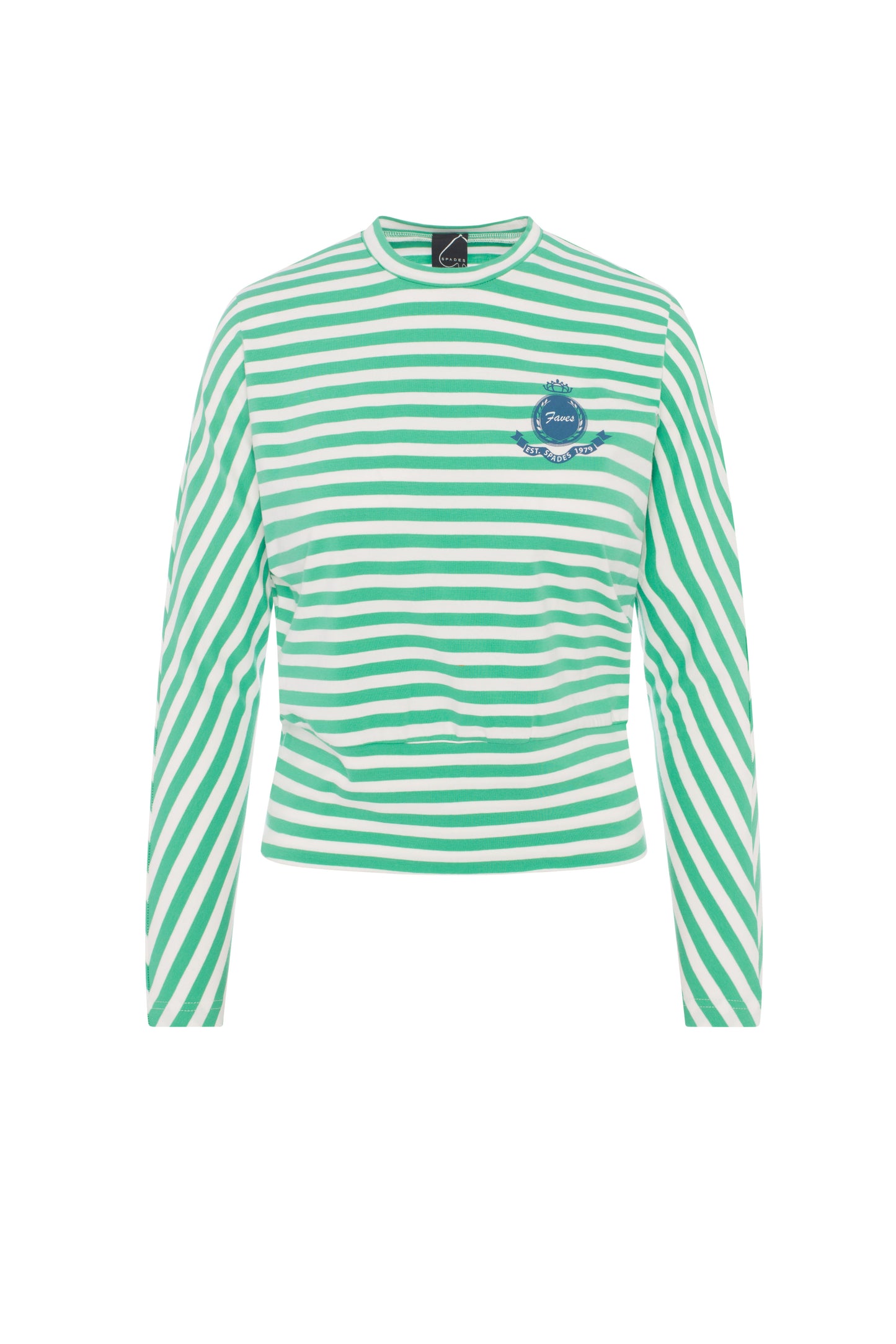 Spades Kelly Green Striped Emblem Dolman Tee SB6CM1874T