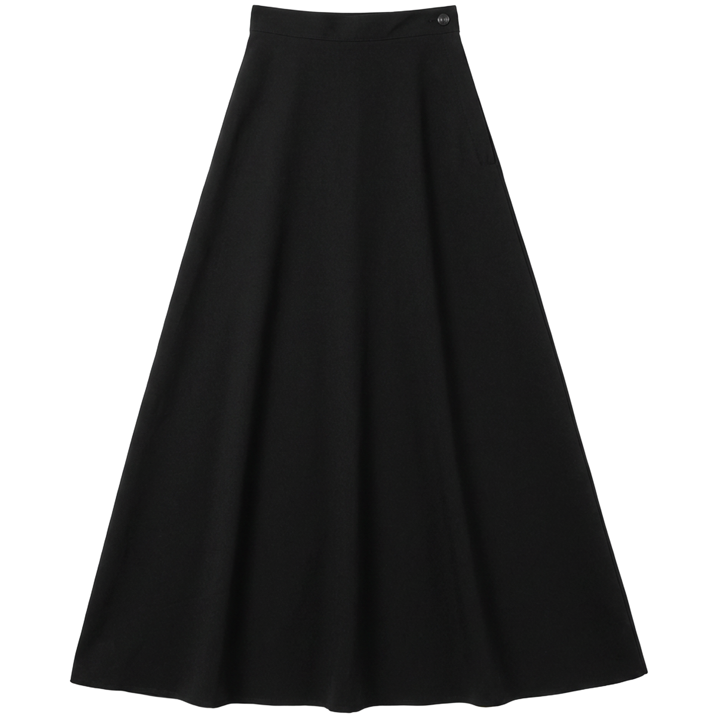 Midi Black Linen Maxi Skirt SB6CM2058SL