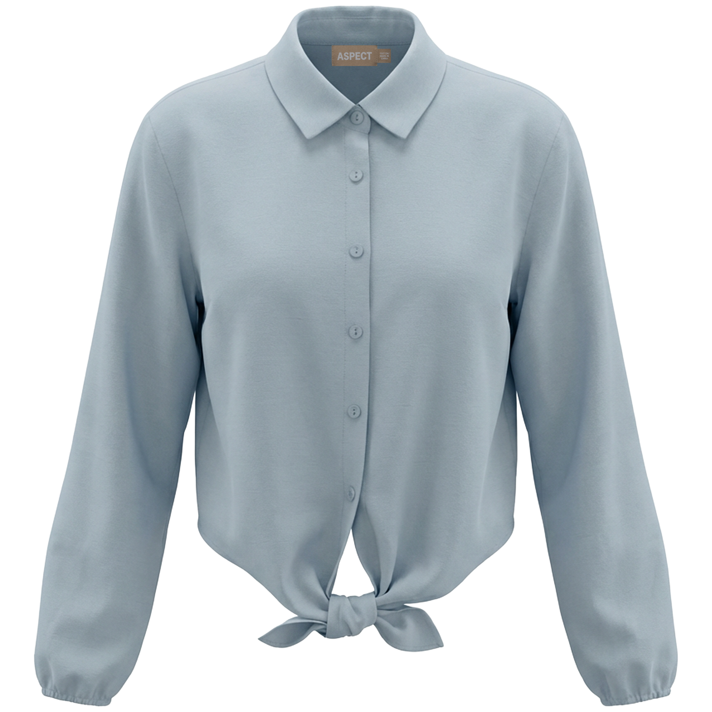 Aspect Blue Crop Blouse With Tie SB6CPT7390