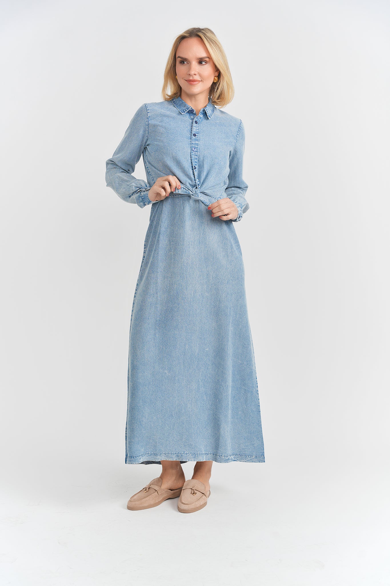 Noni Denim Wash Blouse SBCYT2957