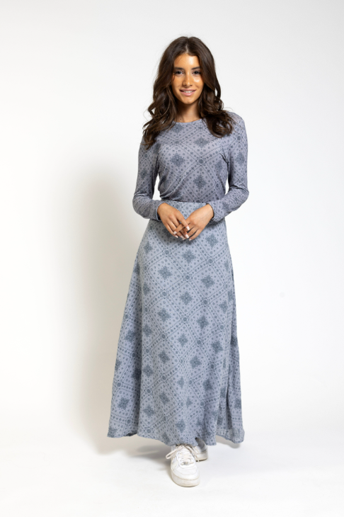 Donna Bella Grey Printed Top TS24682-C