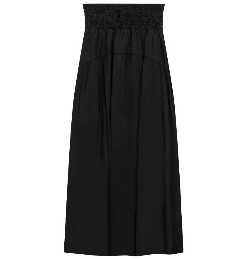 Red Myth Black Gauze Maxi Skirt SB4CM8886SL