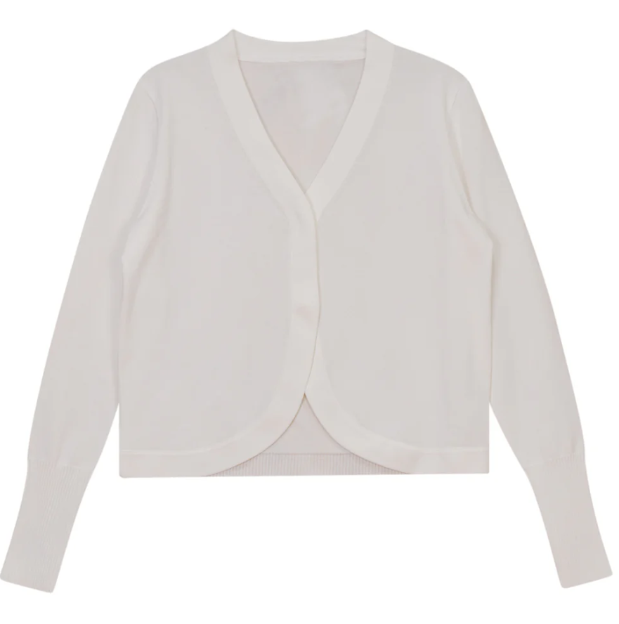 Nox-NY Off White Crop Knit Cardigan SB2CPT4625