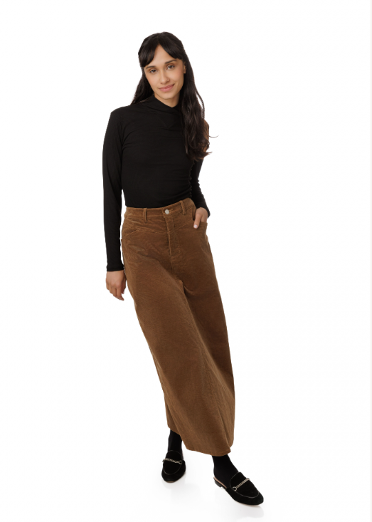 Madison Park Brown Corduroy Skirt TW4447 D