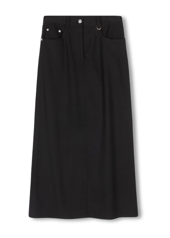 Shift Black Straight Skirt W-22568