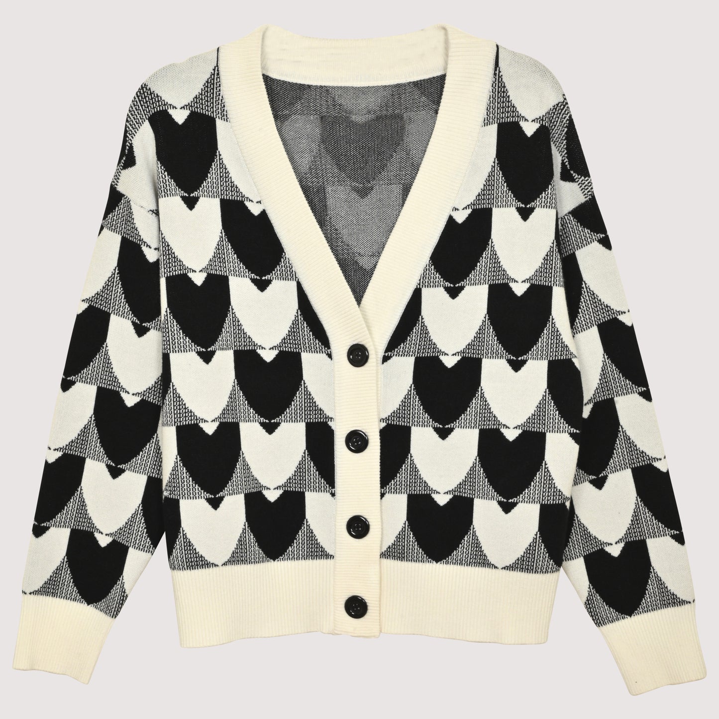Story Black/White Lehigh Cardigan W-8415