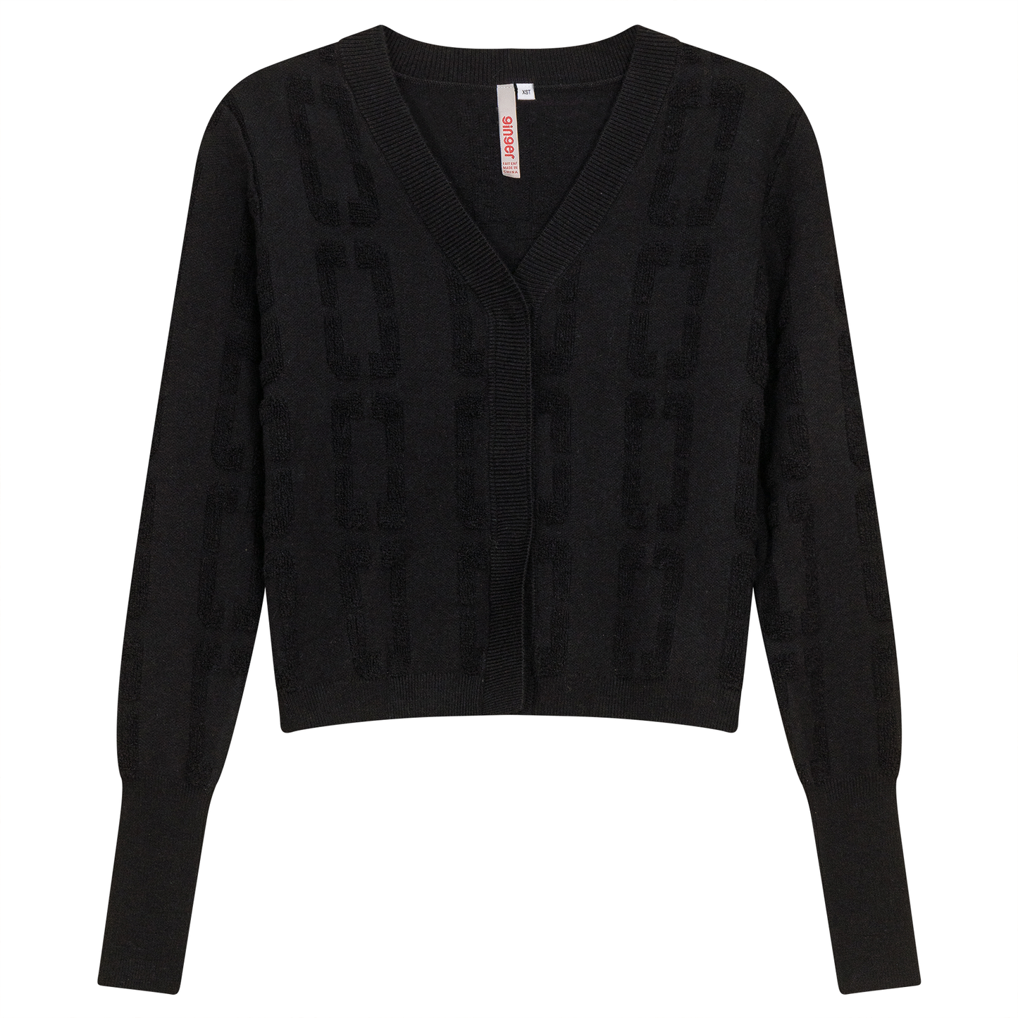 Ginger Black Chain Knit Bolero WB4CPT7062C