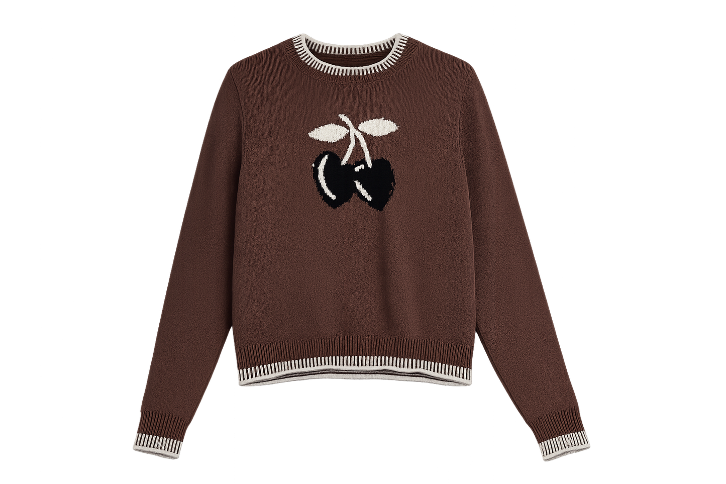 Noni Saddle Cherry Knit Sweater WB6CYT3090