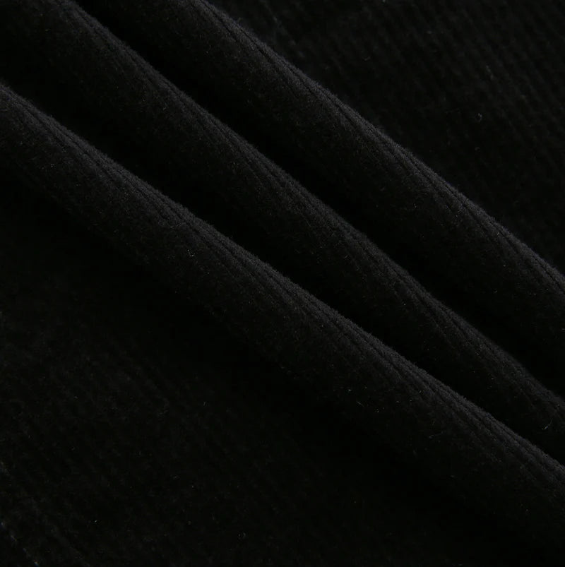 Honest Edit Black Corduroy Skirt W-29513