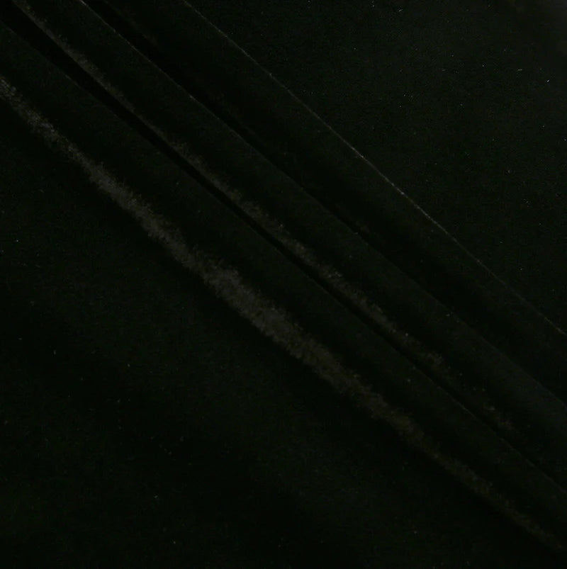 Nostalgia Black Velvet Collared Shirt W-29198