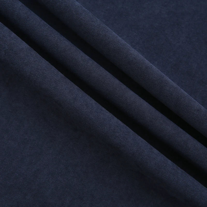 Beige Navy Cupro Skirt W-28308