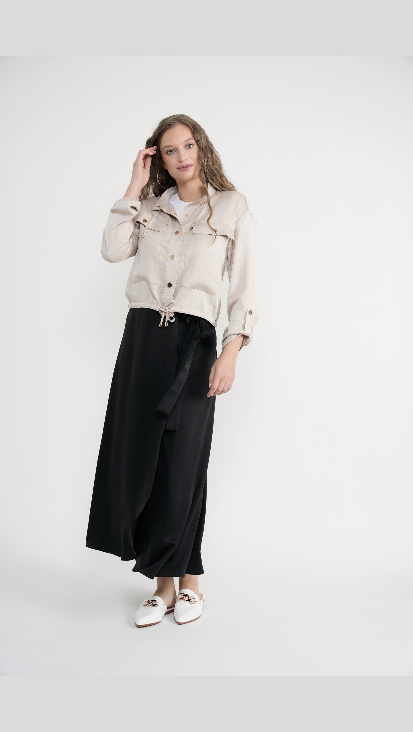 Morcel Mossimo Black Slip Wrap Skirt 7189