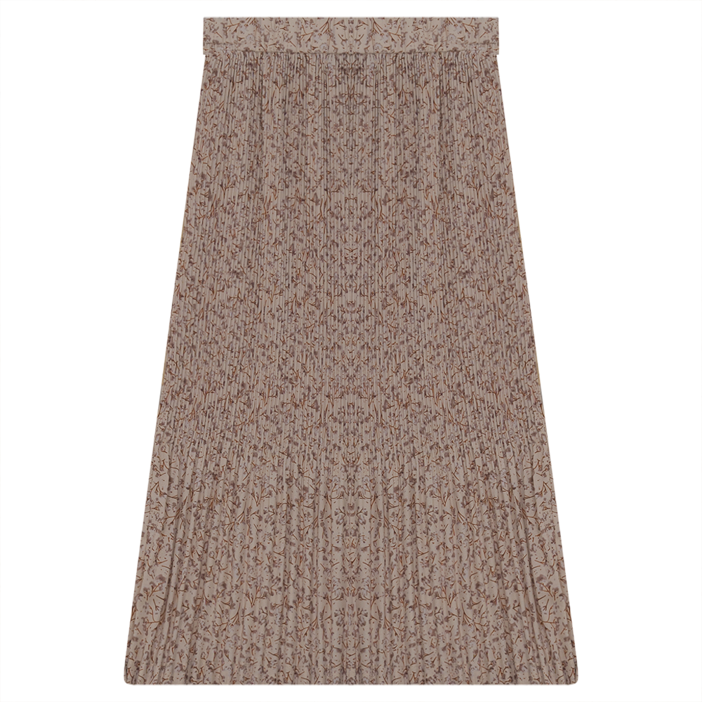 Noni Ecru Special Pleating Skirt DS3YT3258S