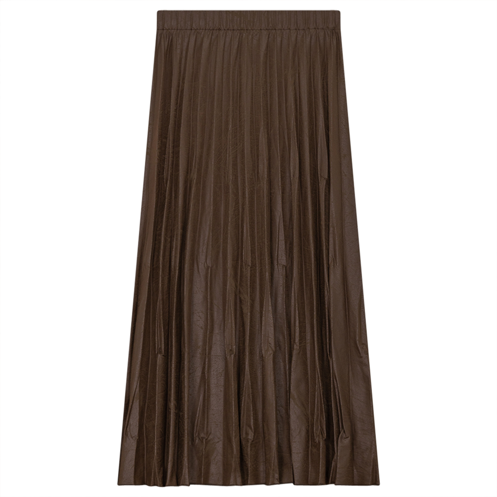 Noni Chocolate Pleated MIDI DW2YT3195SM