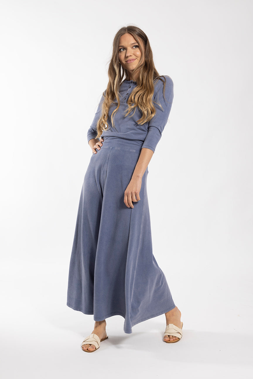 Monn Denim wash A Line Midi Skirt M256D