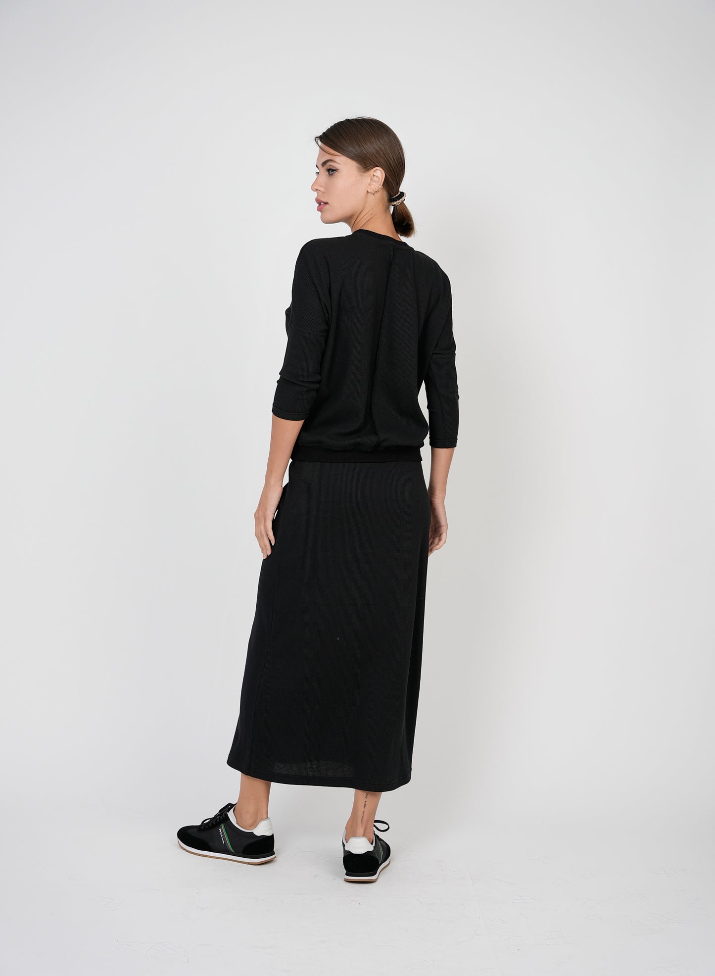 Hashtag Black Waffle Pull On Midi SB3CM8209SM