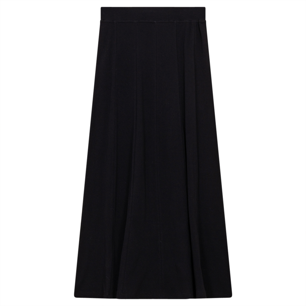 5 Stars Black Long Skirt SB3CPT4801LB