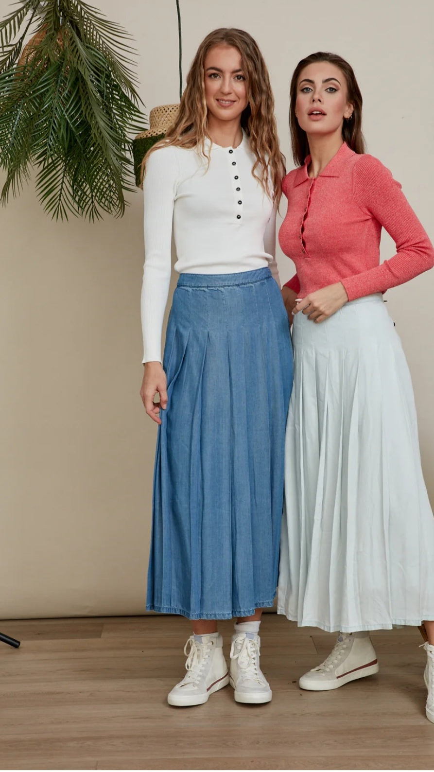 Modelle Calico Maxi Skirt Denim