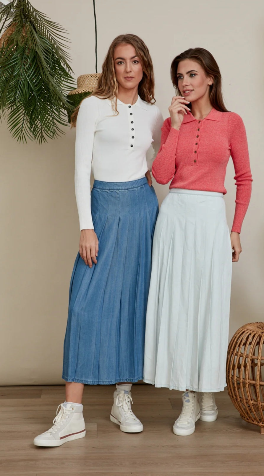 Modelle Calico Maxi Skirt Denim