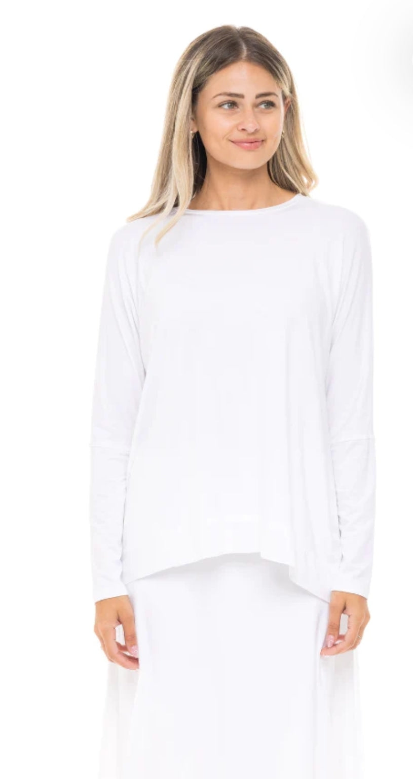 Mayas Place White Modal Skye Top