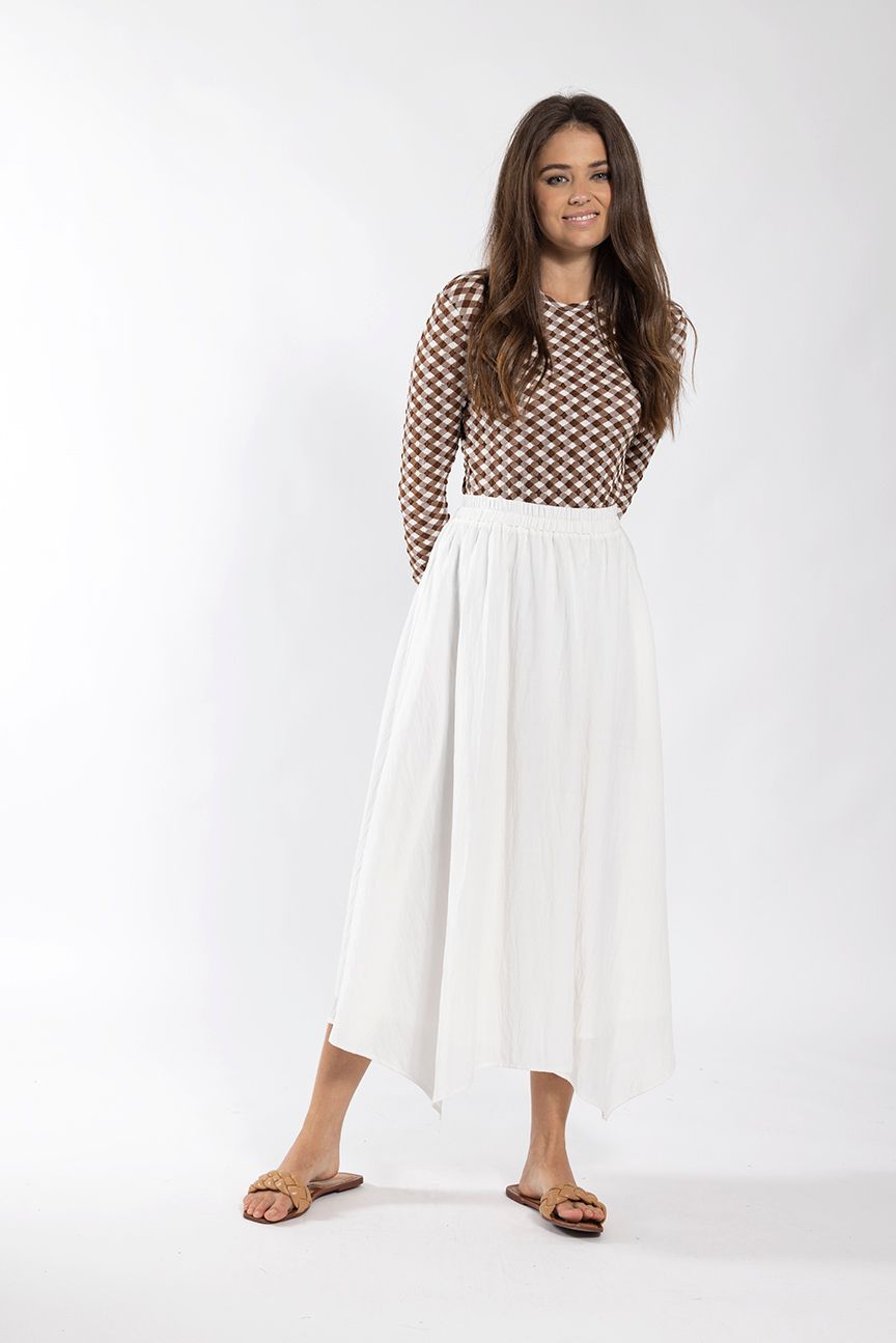 Monn Mocha Gingham Tee 282M
