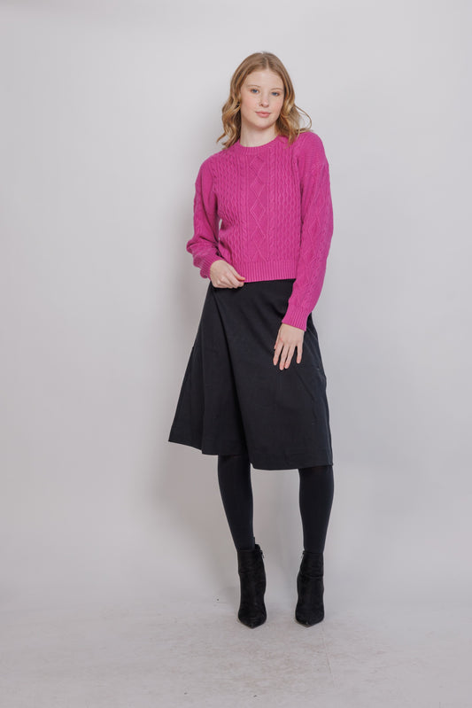 Ivee Pink Cable Sweater 25655