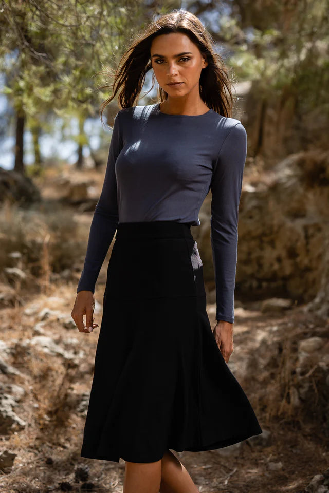 Daniella Faye Black Stretch Kiki Skirt