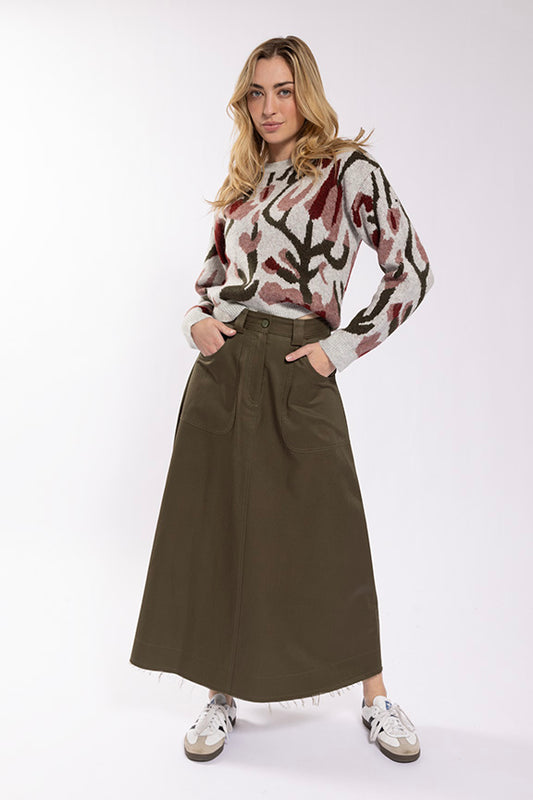 Concept Heather/Blush Floral crewneck Sweater CO681