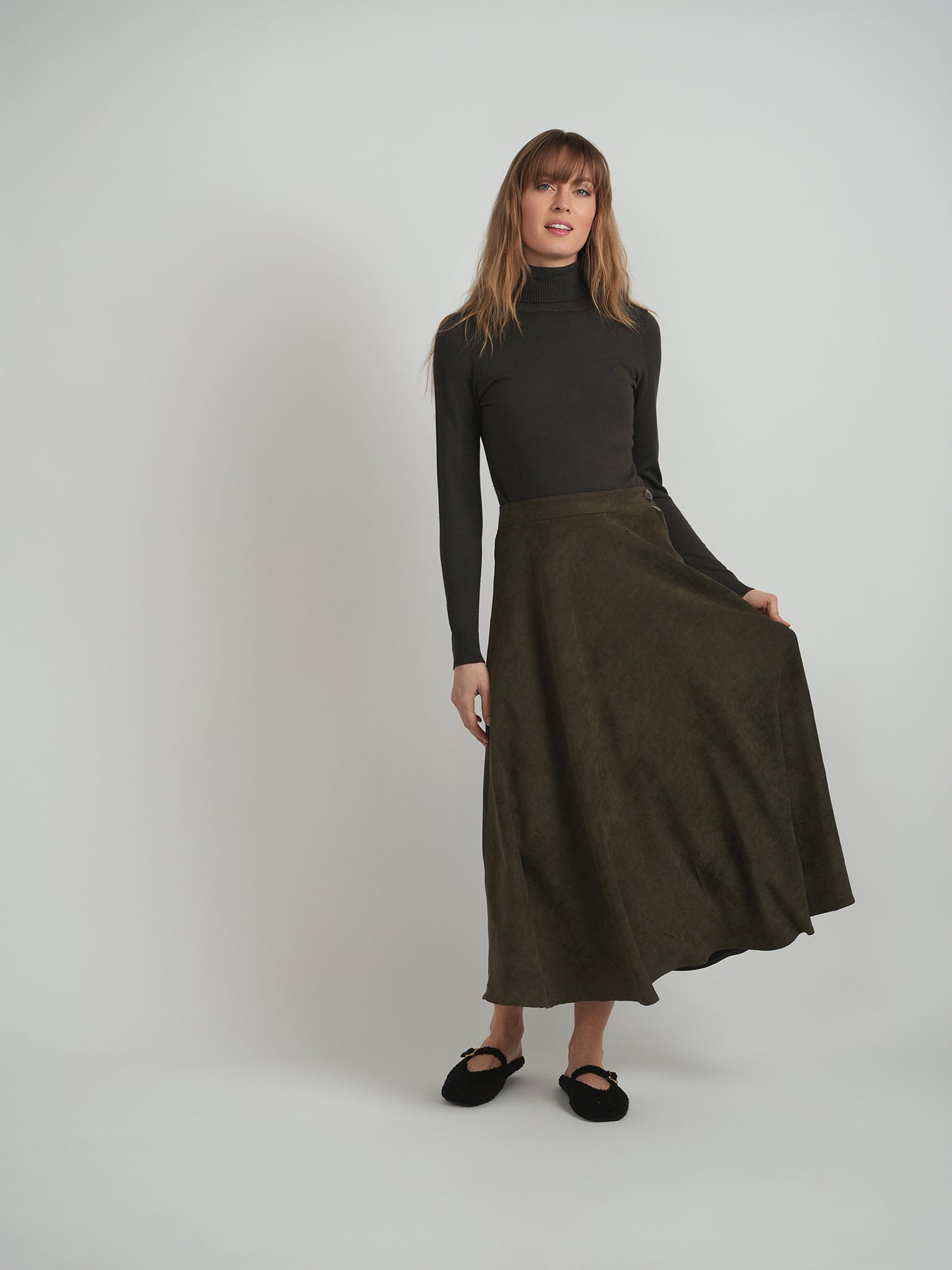 MiuMax olive Turtleneck WB5CM1752TE