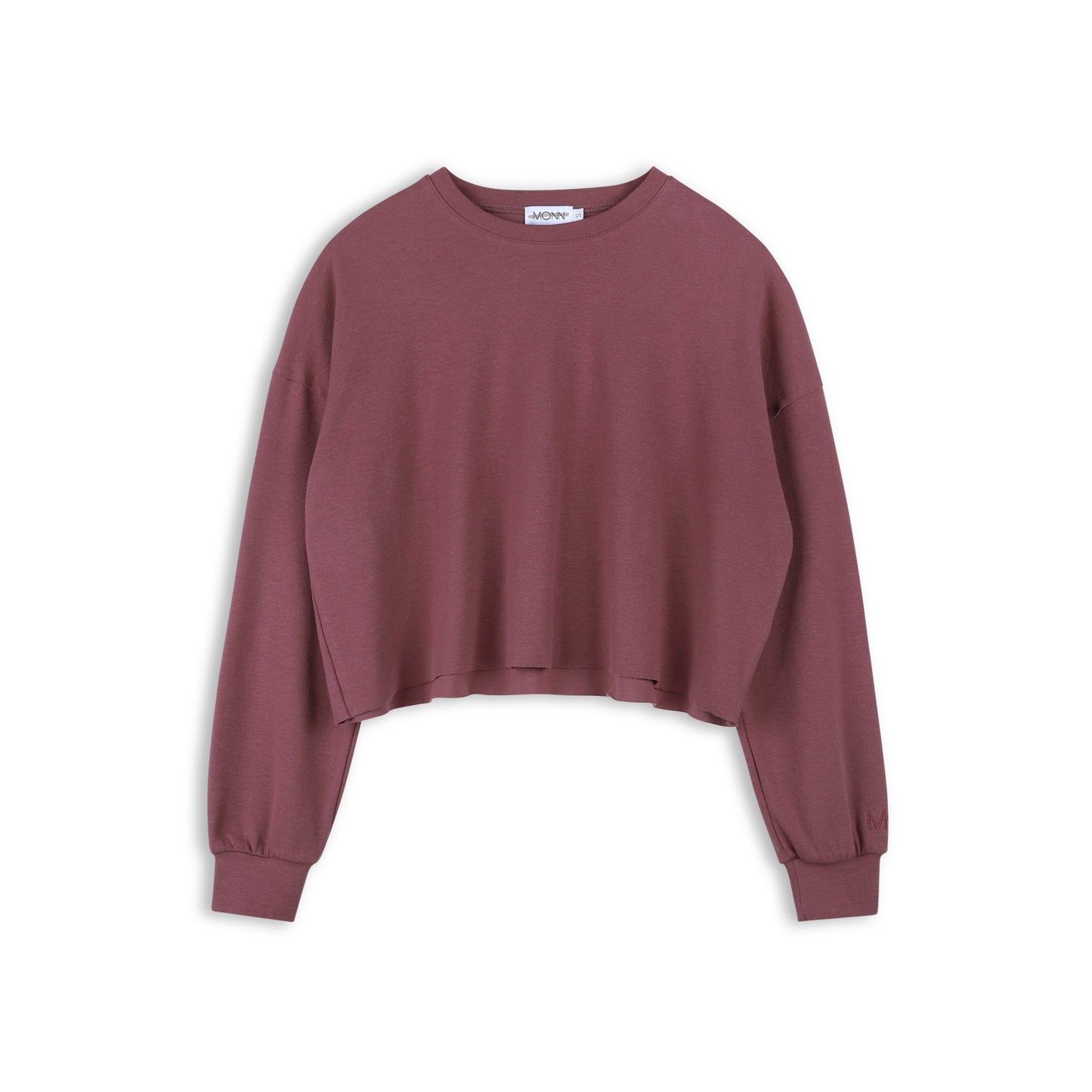 Monn Mauve Cropped Boxy Sweatshirt M429M