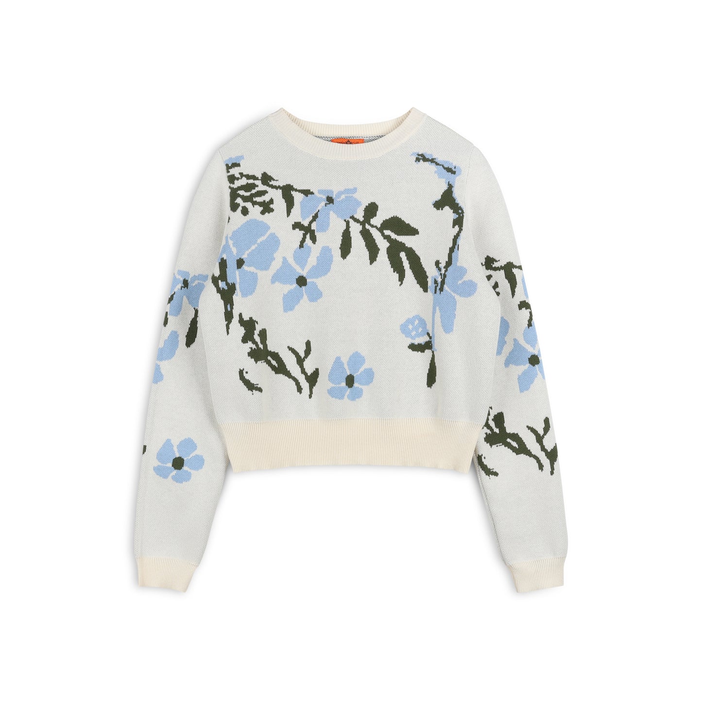 Maple Cliff Ivory Floral Crewneck Sweater MC5604