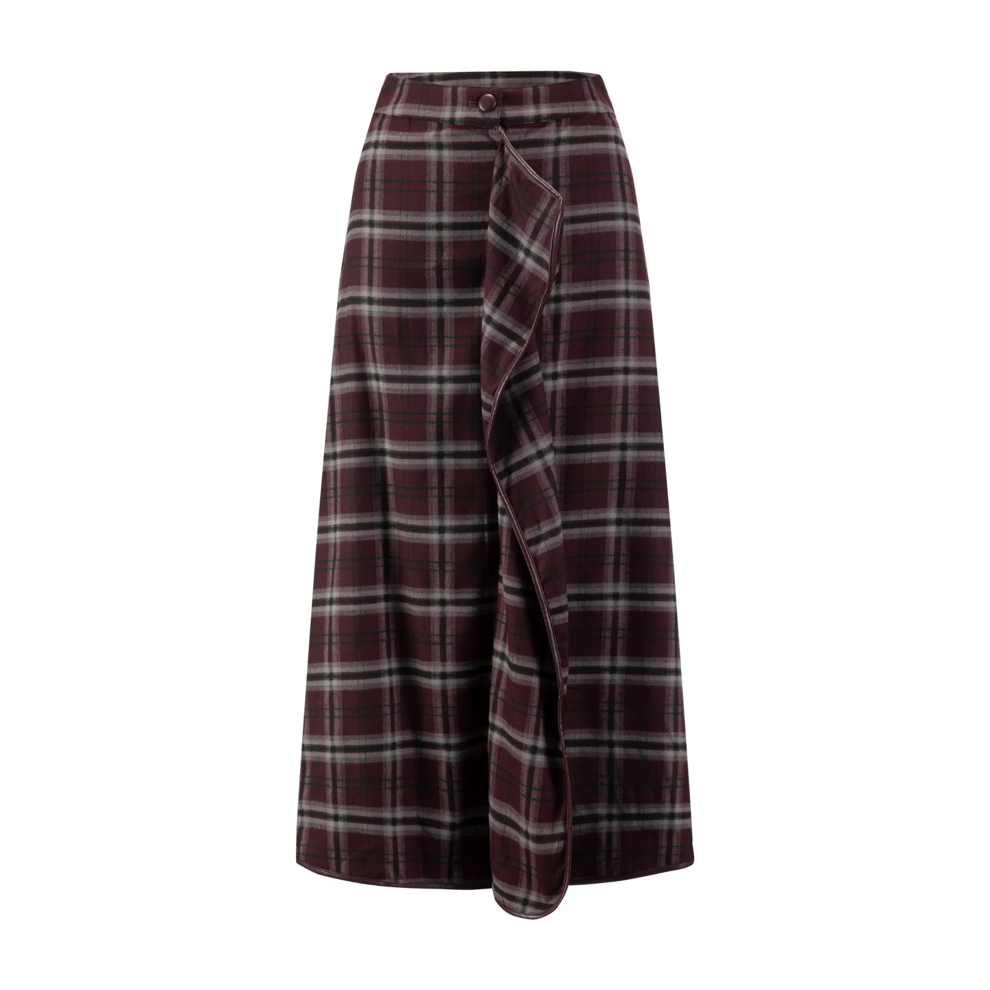 Harper Burgundy Plaid Skirt WW5027S-A