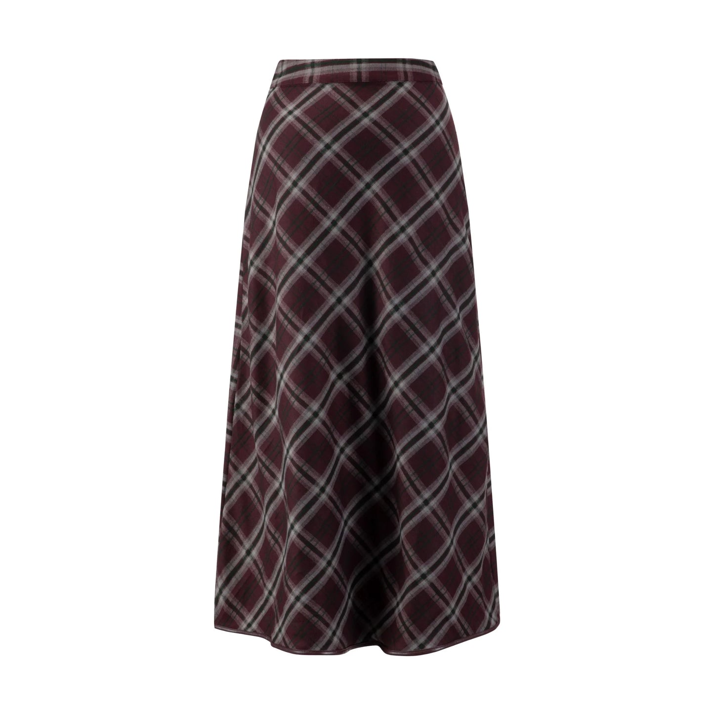 Harper Burgundy Plaid Skirt WW5027S-A